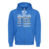 True Royal tech support hourly rate t shirt Zipper Hoodie - linhVisuals