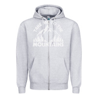 Heather Grey take me to the mountains nature lover Zipper Hoodie - linhVisuals