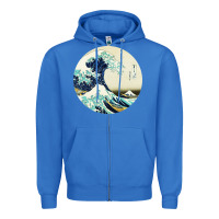 True Royal great wave Zipper Hoodie - linhVisuals