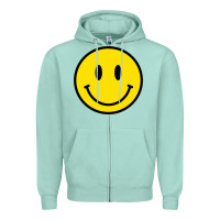 Vintage Retro Happy Smiley Face 80's 90's Aesthetic Sweatshirt Zipper Hoodie | Teevron