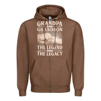 Chestnut grandpa and grandson the legend t  shirtgrandpa and grandson the legen Zipper Hoodie - linhVisuals