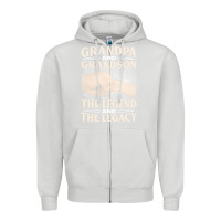 Dove Grey grandpa and grandson the legend t  shirtgrandpa and grandson the legen Zipper Hoodie - linhVisuals