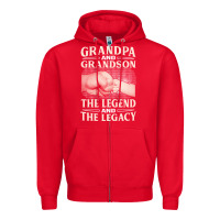 Grandpa And Grandson The Legend T  Shirtgrandpa And Grandson The Legen Zipper Hoodie | Teevron