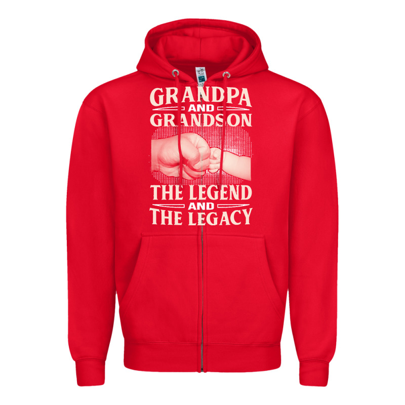 Grandpa And Grandson The Legend T  Shirtgrandpa And Grandson The Legen Zipper Hoodie by linhVisuals | Teevron
