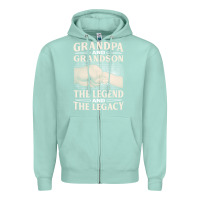 Seafoam grandpa and grandson the legend t  shirtgrandpa and grandson the legen Zipper Hoodie - linhVisuals