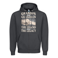 Smoke grandpa and grandson the legend t  shirtgrandpa and grandson the legen Zipper Hoodie - linhVisuals