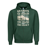 Sports Green grandpa and grandson the legend t  shirtgrandpa and grandson the legen Zipper Hoodie - linhVisuals