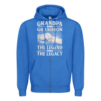 True Royal grandpa and grandson the legend t  shirtgrandpa and grandson the legen Zipper Hoodie - linhVisuals