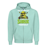 Seafoam sh.rek check yourself before you sh.rek yourself t shirt Zipper Hoodie - linhVisuals