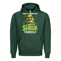 Sports Green sh.rek check yourself before you sh.rek yourself t shirt Zipper Hoodie - linhVisuals