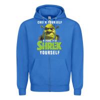 True Royal sh.rek check yourself before you sh.rek yourself t shirt Zipper Hoodie - linhVisuals