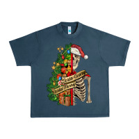 Midnight Navy sorta merry sorta scary skeleton Urban Heavy Tee - FaDigitalArtStudio
