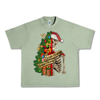 Oil Green sorta merry sorta scary skeleton Urban Heavy Tee - FaDigitalArtStudio