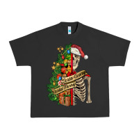 Pigment Black sorta merry sorta scary skeleton Urban Heavy Tee - FaDigitalArtStudio