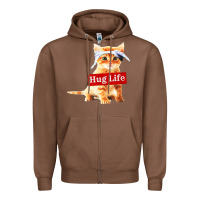 Chestnut hug life kitty cat Zipper Hoodie - linhVisuals