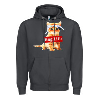 Smoke hug life kitty cat Zipper Hoodie - linhVisuals