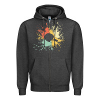 Charcoal Heather ping pong t  shirt p i n g p o n g i n k s p l a s h t  shirt Zipper Hoodie - linhVisuals