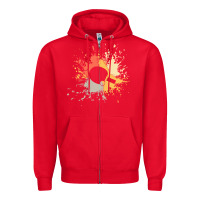 Red ping pong t  shirt p i n g p o n g i n k s p l a s h t  shirt Zipper Hoodie - linhVisuals