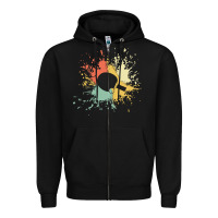 Black ping pong t  shirt p i n g p o n g i n k s p l a s h t  shirt Zipper Hoodie - linhVisuals