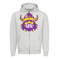 Dove Grey skol nordic viking helmet shirt Zipper Hoodie - linhVisuals