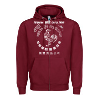 Burgundy sriracha official hot chili sauce men's graphic Zipper Hoodie - linhVisuals