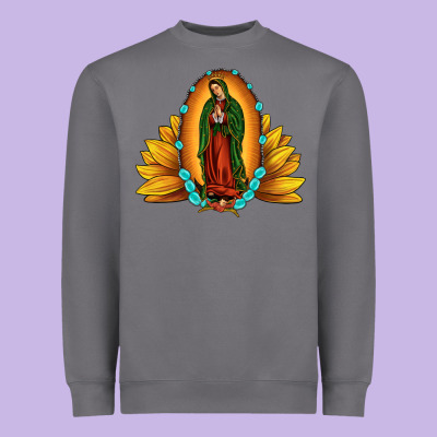 Sunflower Our Lady Of Guadalupe Heavyweight Sweatshirt Designed By Jahusdesignshop