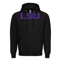 Black lsu sport Zipper Hoodie - linhVisuals