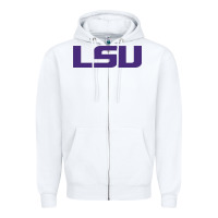 White lsu sport Zipper Hoodie - linhVisuals