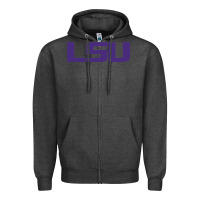 Charcoal Heather lsu sport Zipper Hoodie - linhVisuals