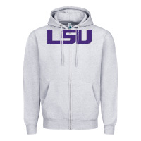 Heather Grey lsu sport Zipper Hoodie - linhVisuals