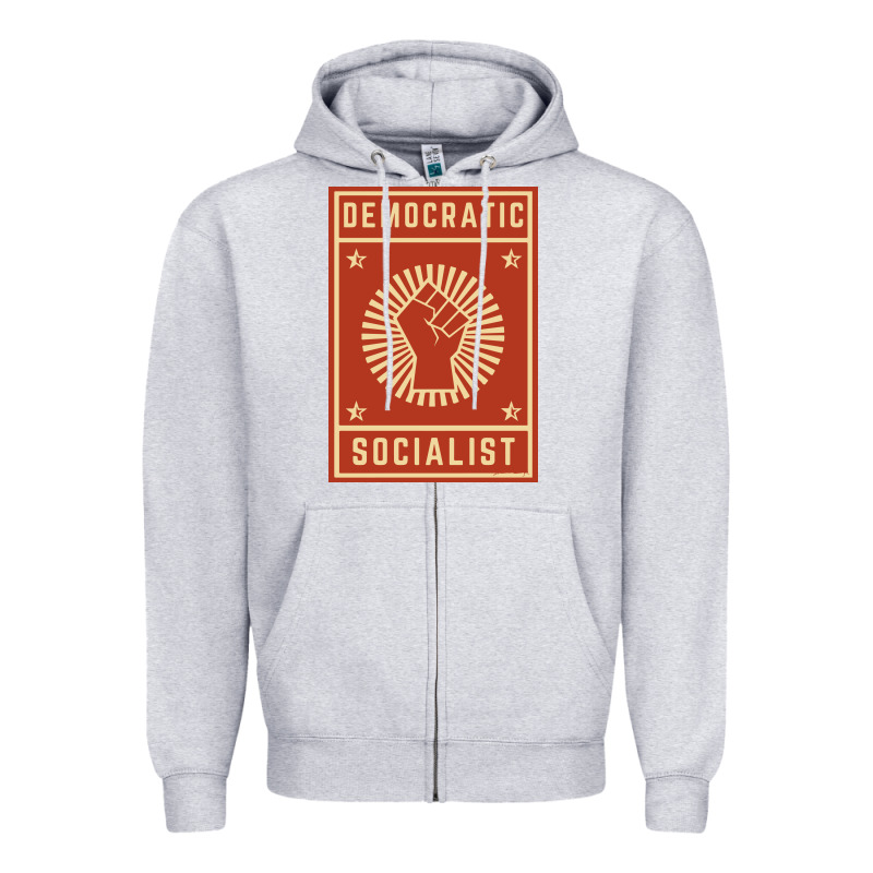 Democratic Socialist Zipper Hoodie by linhVisuals | Teevron