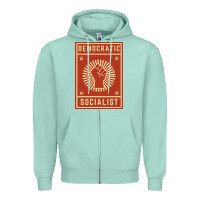 Seafoam democratic socialist Zipper Hoodie - linhVisuals