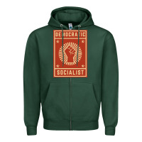 Sports Green democratic socialist Zipper Hoodie - linhVisuals
