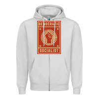 Dove Grey democratic socialist Zipper Hoodie - linhVisuals