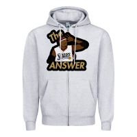 Heather Grey sixers the answer Zipper Hoodie - linhVisuals