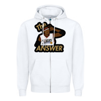 White sixers the answer Zipper Hoodie - linhVisuals