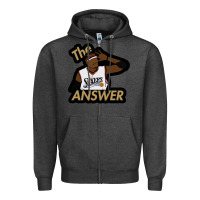 Charcoal Heather sixers the answer Zipper Hoodie - linhVisuals