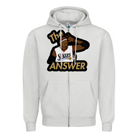 Dove Grey sixers the answer Zipper Hoodie - linhVisuals