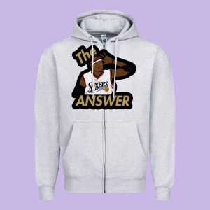 Sixers The Answer Zipper Hoodie Designed By Linhvisuals