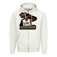 Oatmeal Heather sixers the answer Zipper Hoodie - linhVisuals