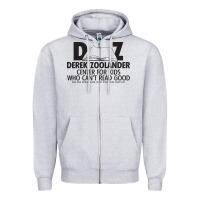 Heather Grey derek zoolander Zipper Hoodie - linhVisuals