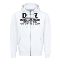 White derek zoolander Zipper Hoodie - linhVisuals