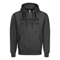 Charcoal Heather derek zoolander Zipper Hoodie - linhVisuals