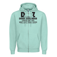 Seafoam derek zoolander Zipper Hoodie - linhVisuals