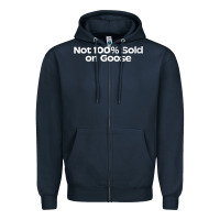 Navy womens not 100 sold on goose v neck t shirt Zipper Hoodie - linhVisuals