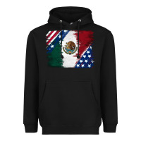 Black Mexican With American Flag Heavyweight Hoodie - RanaPortraitStore