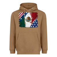 Toasted Coconut Mexican With American Flag Heavyweight Hoodie - RanaPortraitStore