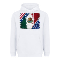 White Mexican With American Flag Heavyweight Hoodie - RanaPortraitStore