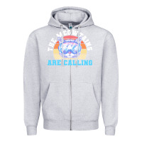 Heather Grey skiing t  shirt ski goggles cat the meowtains are calling skier winter Zipper Hoodie - linhVisuals