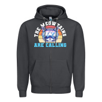 Smoke skiing t  shirt ski goggles cat the meowtains are calling skier winter Zipper Hoodie - linhVisuals